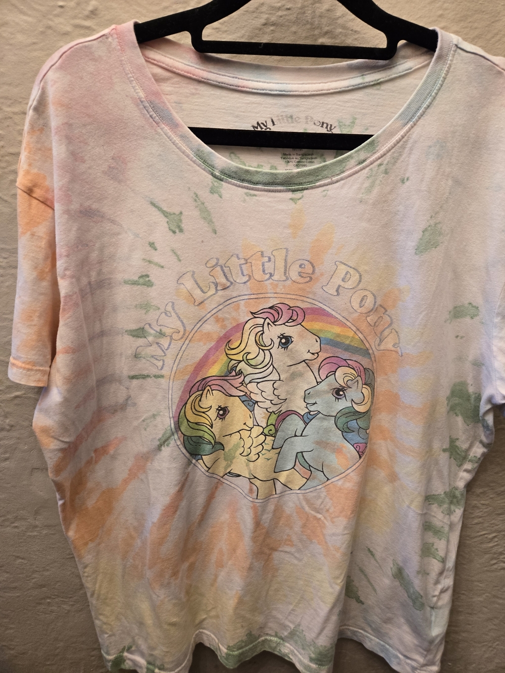 My Little Pony Tie Dye Tee Rainbow Graphic Y2K Oversized M - Picture 6 of 8
